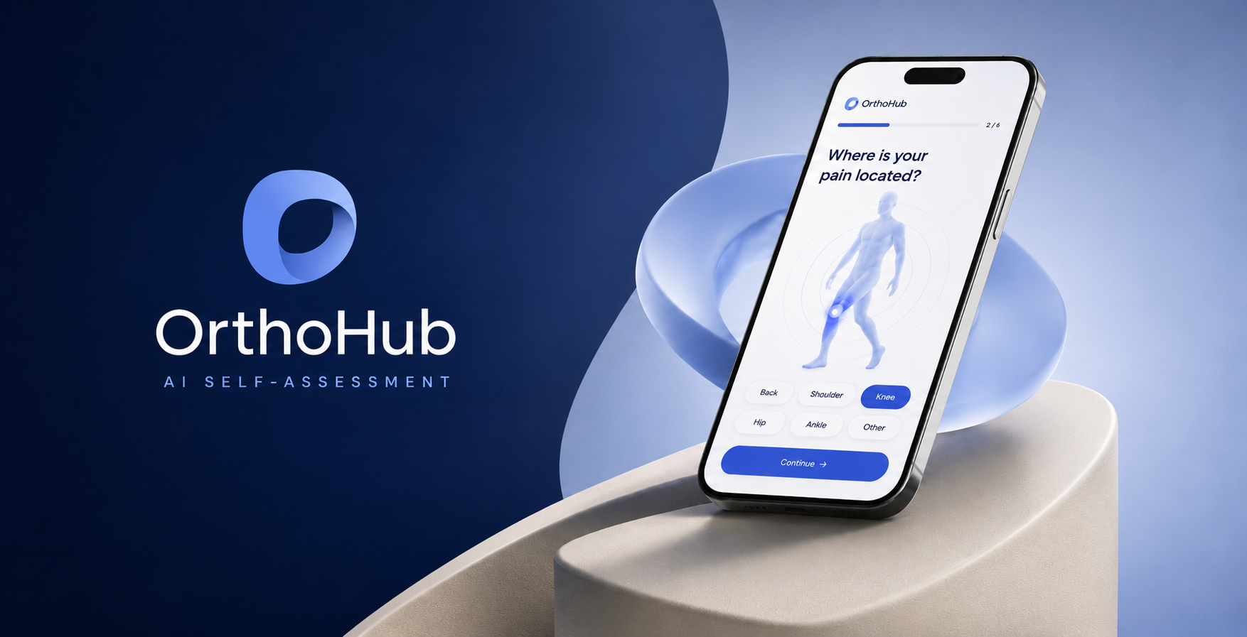 OrthoHub AI self-assessment bot for patient triage built by RichPods
